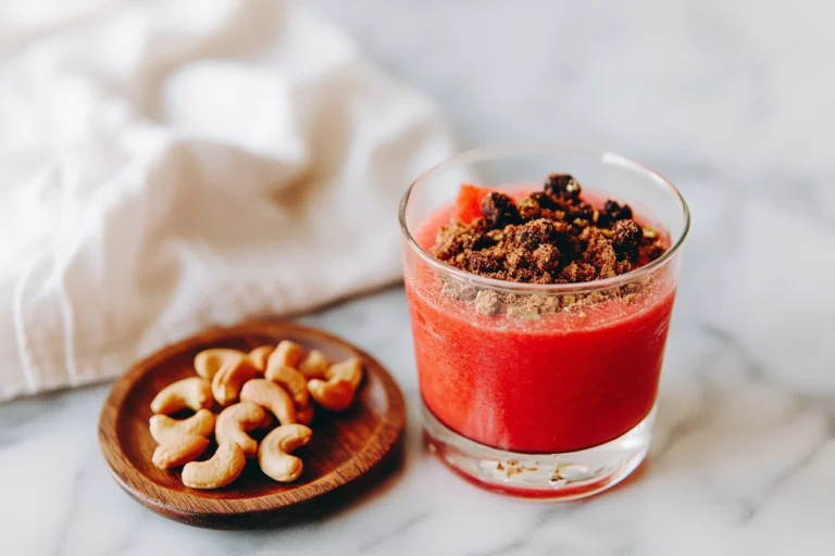 Watermelon, Cashew, and Cinnamon Juice