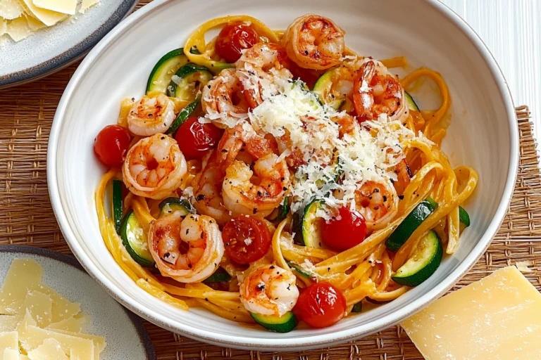 Pasta with Scallops, Zucchini, and Tomatoes