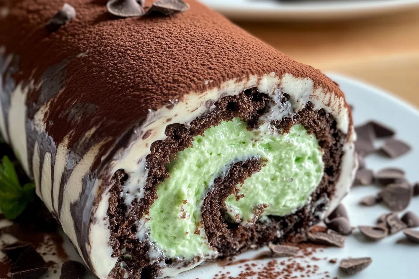 Mint Choc-Chip Ice Cream Roll