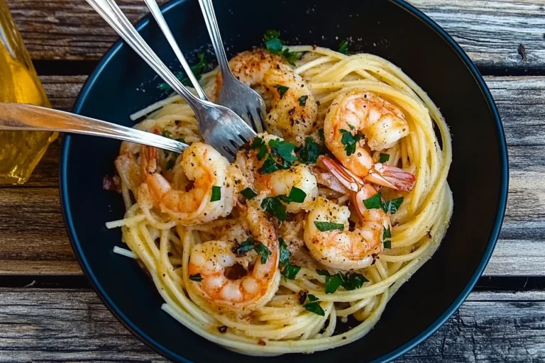 Lemon Garlic Shrimp Pasta