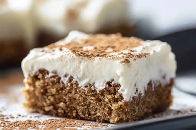 Deliciously moist gingerbread cake with spices and icing decoration.