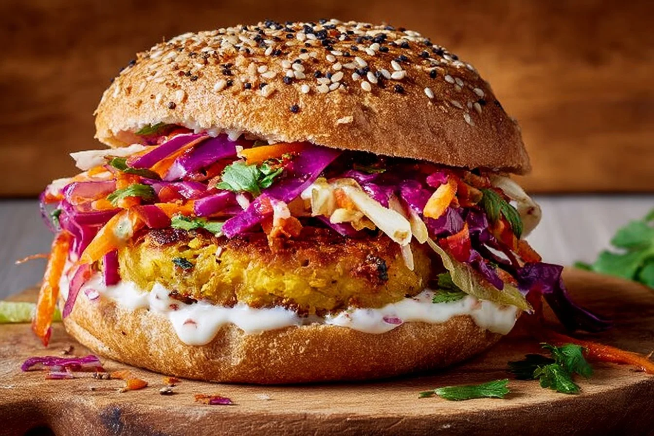 Delicious grilled cod served with fresh slaw and creamy tzatziki sauce