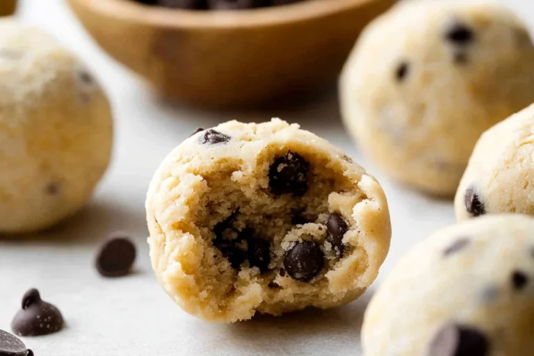 Bowl of healthy cookie dough made with nutritious ingredients.