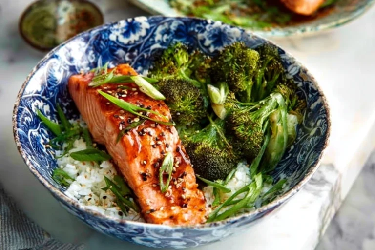 Air Fryer Salmon with Maple Soy Glaze